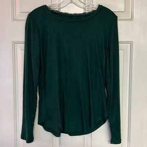 Maurices. Dark green shirt.